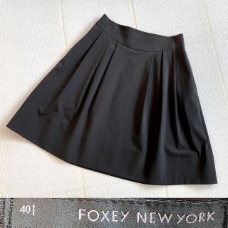 フォクシー(FOXEY)の極美品 DM掲載"レイニーベル"♡洗えるストレッチ 膝丈フレアスカート 40 (ひざ丈スカート)