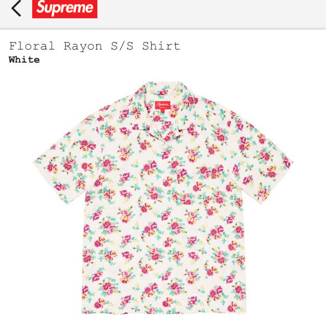 Supreme20SS FloralRayon S/S Shirt White20SS