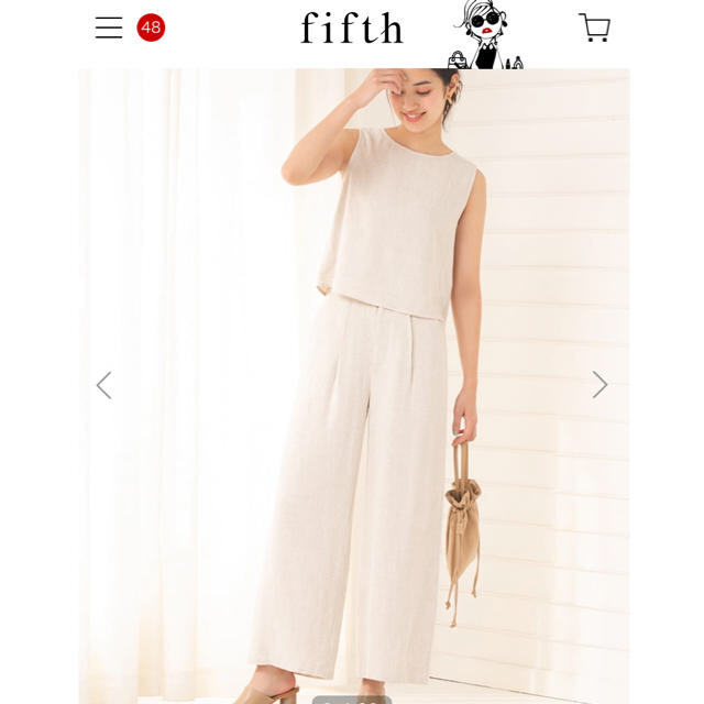 fifth(フィフス)のfifth リネン　パンツ　moto様専用 レディースのトップス(シャツ/ブラウス(長袖/七分))の商品写真