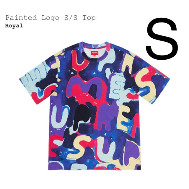 S supreme painted logo s/s top