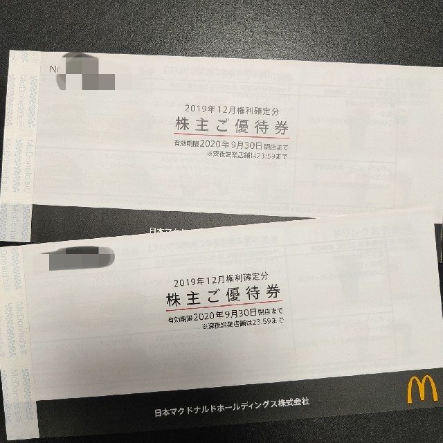 優待券/割引券マクドナルド 株主優待2冊