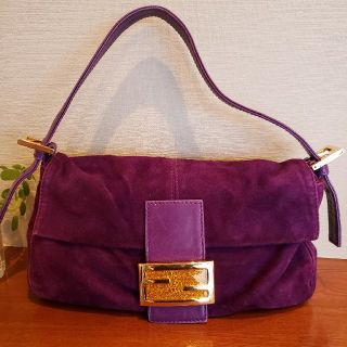 フェンディ(FENDI)のフェンディ　バケット　パープル×ゴールド(ハンドバッグ)