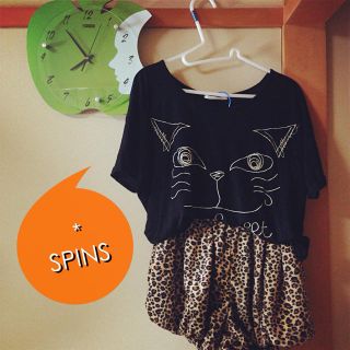 スピンズ(SPINNS)の猫×ヒョウ柄＊コーディネート(ショートパンツ)