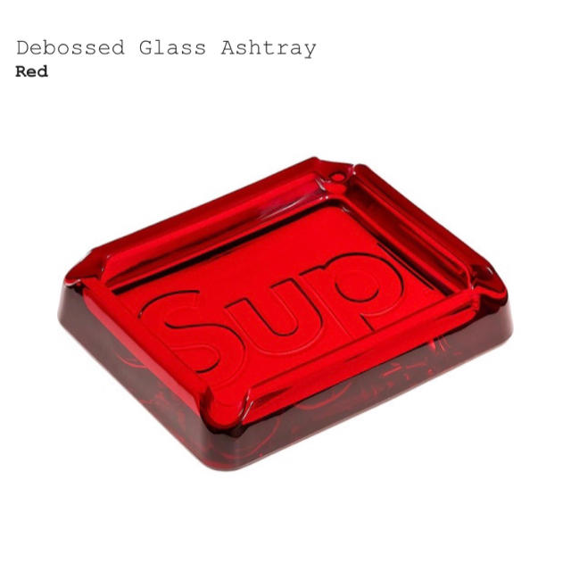 Supreme(シュプリーム)の新品 Supreme Debossed Glass Ashtray Red インテリア/住まい/日用品のインテリア小物(灰皿)の商品写真