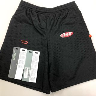 オフホワイト(OFF-WHITE)のオフホワイト  split logo mesh shorts(ショートパンツ)