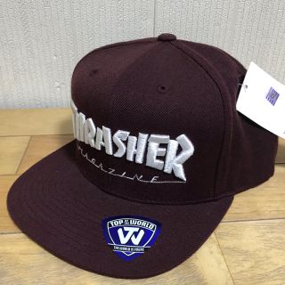 スラッシャー(THRASHER)のお買い得！　Thrasher スラッシャー　スナップバックキャップ　新品未使用(キャップ)