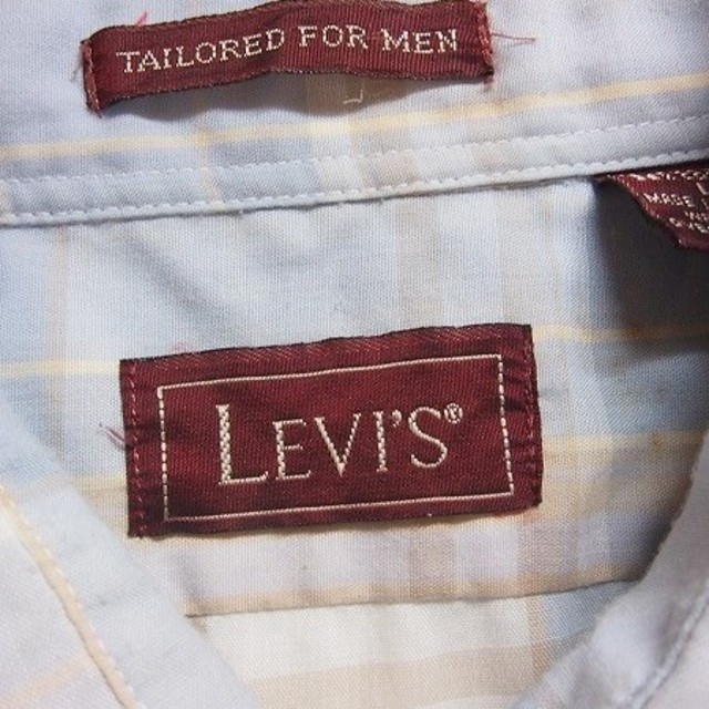 Levi's(リーバイス)の実寸 L 80s Levis 半袖 チェックシャツ 古着 リーバイス a622 メンズのトップス(シャツ)の商品写真