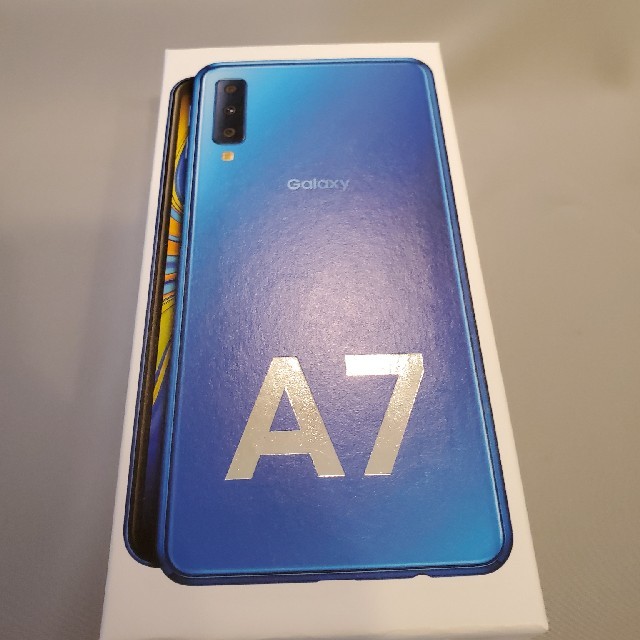 Galaxy A7 ブルー　64GB 新品　SIMフリー スマホ/家電/カメラのスマートフォン/携帯電話(スマートフォン本体)の商品写真