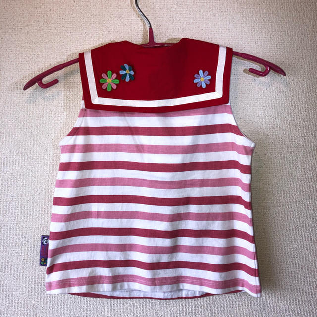 GrandGround(グラグラ)のラブラビセーラーTレッド130 キッズ/ベビー/マタニティのキッズ服女の子用(90cm~)(Tシャツ/カットソー)の商品写真