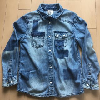 エイチアンドエム(H&M)のH&M キッズ　デニムシャツ　長袖　120(ブラウス)