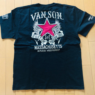 バンソン(VANSON)のバンソン VANSON レッドスター Tシャツ 黒 XLサイズ 未使用(Tシャツ/カットソー(半袖/袖なし))