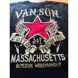 バンソン VANSON レッドスター Tシャツ 黒 XXLサイズ 未使用