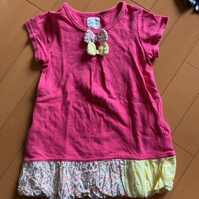 babyGAP(ベビーギャップ)のピンクワンピース キッズ/ベビー/マタニティのキッズ服女の子用(90cm~)(ワンピース)の商品写真