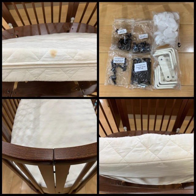 stokke sleepi ストッケ ベビーベッド キャスター 白 北欧 家具 キッズ/ベビー/マタニティの寝具/家具(ベビーベッド)の商品写真