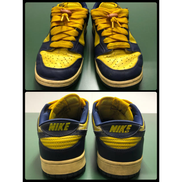 NIKE(ナイキ)のNIKE Dunk Low Michigan 紺黄 99年製 メンズの靴/シューズ(スニーカー)の商品写真