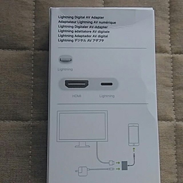 Apple　Lightning  Digital AVアダプタ　MD826AM スマホ/家電/カメラのテレビ/映像機器(映像用ケーブル)の商品写真