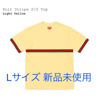 シュプリーム(Supreme)のSUPREME Knit Stripe S/S Top Light Yellow(Tシャツ/カットソー(半袖/袖なし))