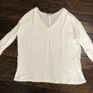 ザラ(ZARA)のZARA ベーシック白のTシャツ(Tシャツ(長袖/七分))