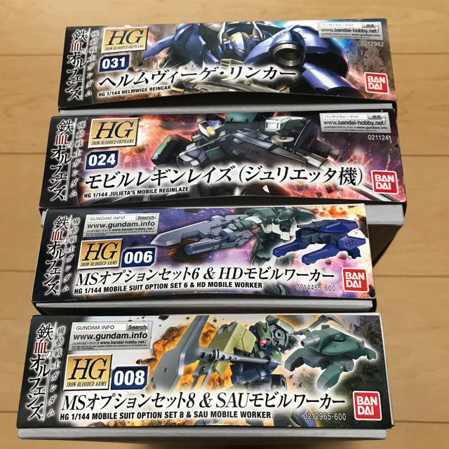 BANDAI(バンダイ)の機動戦士ガンダム　鉄血のオルフェンズ　プラモデル　4個セット エンタメ/ホビーのおもちゃ/ぬいぐるみ(プラモデル)の商品写真