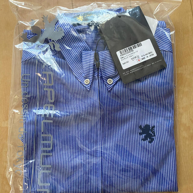 【新品】【送料無料】カペルミュール 半袖シャツジャージ ブルー Mサイズ14300円サイズ