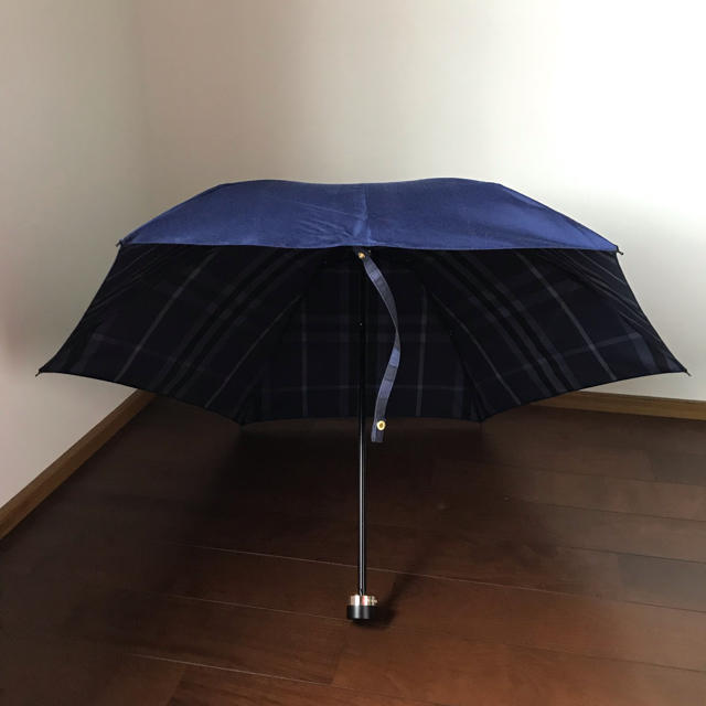 傘バーバリー  日傘 折りたたみ傘 ブルー チェック