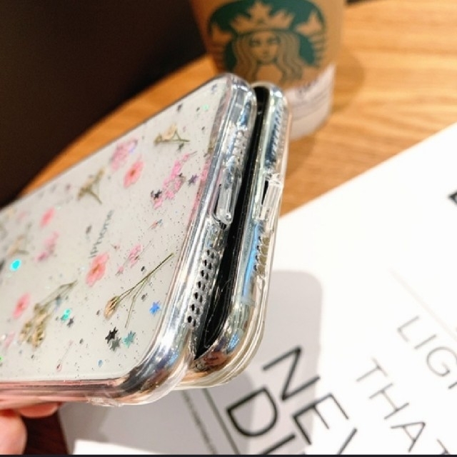 押し花 携帯ケース 携帯カバー ピンク iPhoneケース TPU スマホ/家電/カメラのスマホアクセサリー(iPhoneケース)の商品写真