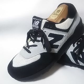 ニューバランス(New Balance)の名作アメリカ製ビンテージ!ニューバランス574高級スニーカー黒灰(スニーカー)