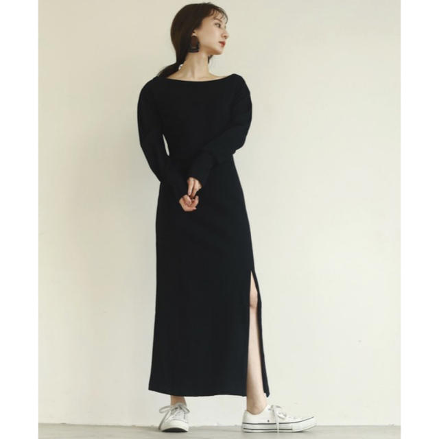 louren sweat slit onepiece レディースのワンピース(ロングワンピース/マキシワンピース)の商品写真