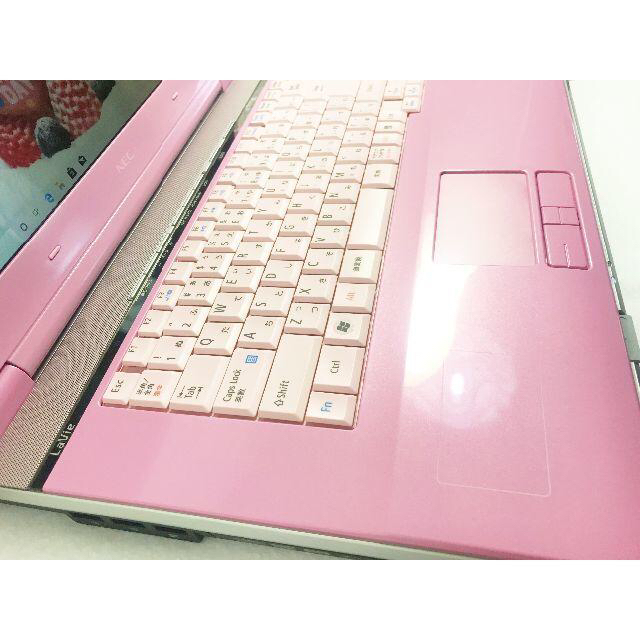 NEC(エヌイーシー)のあ❤️様専用☆大人気かわいいピンク♡初心者向NECノートパソコン大容量 スマホ/家電/カメラのPC/タブレット(ノートPC)の商品写真