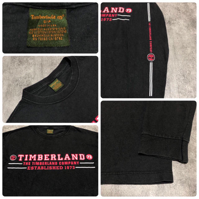 Timberland(ティンバーランド)の【激レア】ティンバーランド☆USA製サイドプリントロゴプリントロンT 90s メンズのトップス(Tシャツ/カットソー(七分/長袖))の商品写真