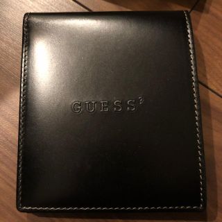 ゲス(GUESS)のGUESS 財布　メンズ　黒(折り財布)