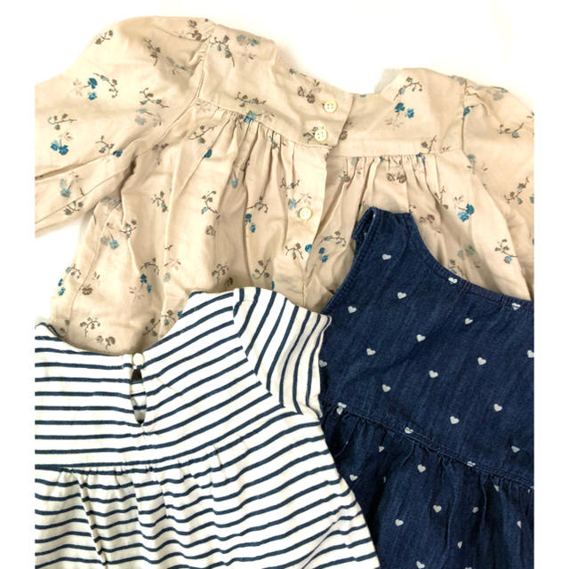 babyGAP(ベビーギャップ)のGAP カットソー&ワンピース3点セット キッズ/ベビー/マタニティのベビー服(~85cm)(シャツ/カットソー)の商品写真