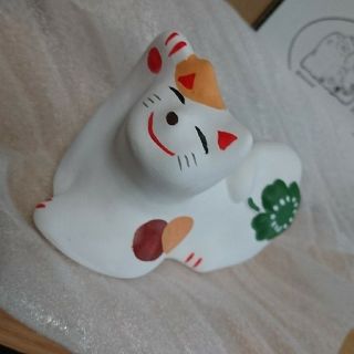 値下げ!!新品☆限定品☆輪葉葉招き猫(置物)