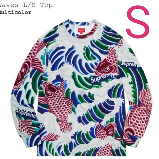 Supreme(シュプリーム)のSupreme Waves L/S Top Sサイズ シュプリーム 20ss メンズのトップス(Tシャツ/カットソー(七分/長袖))の商品写真