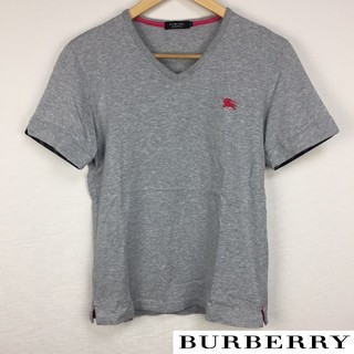 バーバリーブラックレーベル(BURBERRY BLACK LABEL)の美品 BURBERRY BLACK LABEL 半袖Tシャツ グレー サイズ2(Tシャツ/カットソー(半袖/袖なし))