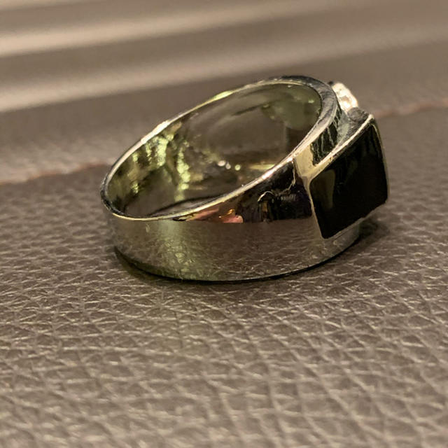 メンズ リング ブラック×シルバー ファッション リング プレゼント20号 メンズのアクセサリー(リング(指輪))の商品写真