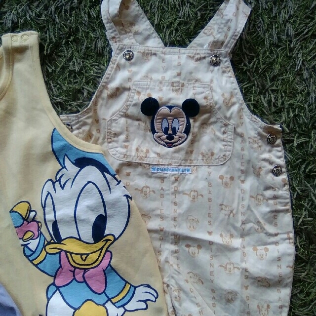 Baby Mickey オーバーオール　★２枚セット★   ９０cm キッズ/ベビー/マタニティのキッズ服男の子用(90cm~)(その他)の商品写真