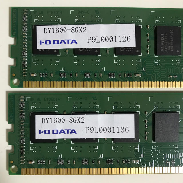 ~1~ DDR3 8GB 2R×8 PC3 12800 2枚set