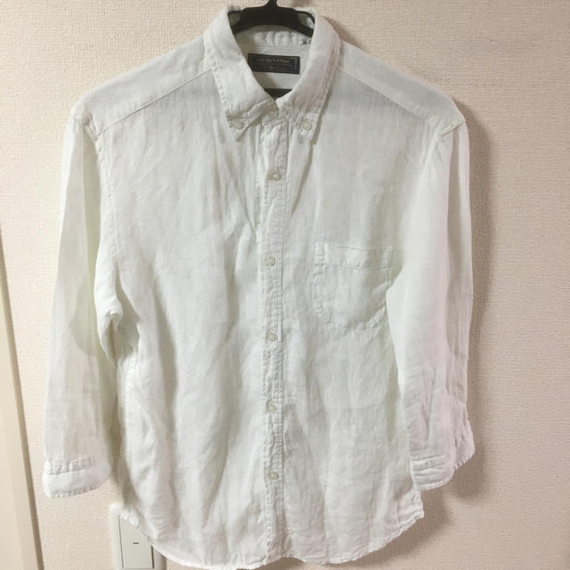 FREAK'S STORE(フリークスストア)のフリークス　七分袖　白シャツM 麻 メンズのトップス(Tシャツ/カットソー(七分/長袖))の商品写真