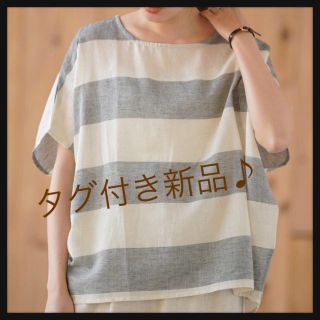 アルピーエス(rps)のrps トップス＊コットンリネンブラウス＊タグ付き新品♪(Tシャツ(半袖/袖なし))