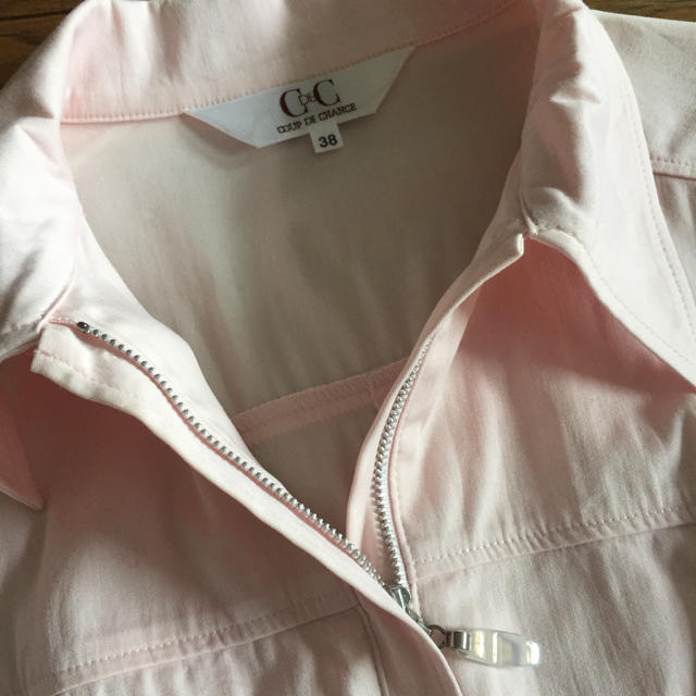 ストレッチ生地の七分袖シャツジャケット38 レディースのトップス(シャツ/ブラウス(長袖/七分))の商品写真