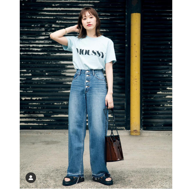 moussy(マウジー)のmoussy Tシャツ　ブラック レディースのトップス(Tシャツ(半袖/袖なし))の商品写真