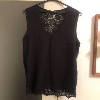 ザラ(ZARA)のZARA  レースノースリーブ(カットソー(半袖/袖なし))