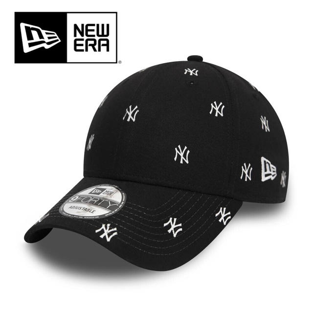 NEW ERA(ニューエラー)のニューエラ キャップ NY ヤンキース オール ロゴ ブラック 黒 メンズの帽子(キャップ)の商品写真