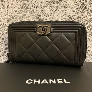 シャネル(CHANEL)の 【SAKURA様専用】シャネル ボーイシャネル 財布 ラムスキン  ブラック(財布)