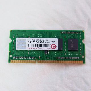 トランセンド(Transcend)のノートパソコン用メモリ Transcend DDR3-1600-4GB一本(PCパーツ)