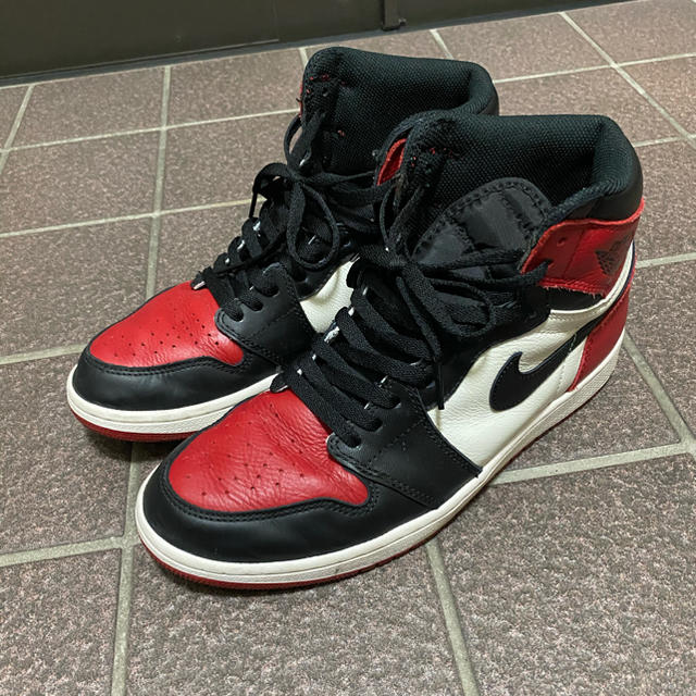 NIKE AIR JORDAN 1 bred toe aj1靴/シューズ