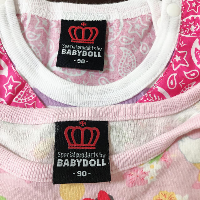BABYDOLL(ベビードール)のベビードール　Tシャツ　ワンピース　セット キッズ/ベビー/マタニティのキッズ服女の子用(90cm~)(ワンピース)の商品写真