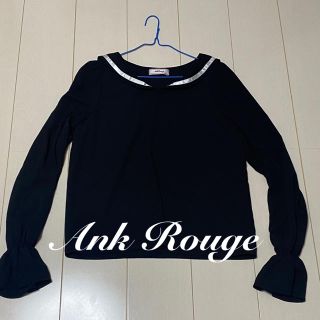 アンクルージュ(Ank Rouge)のAnk Rouge アンクルージュ 黒レース ブラウス トップス(シャツ/ブラウス(長袖/七分))