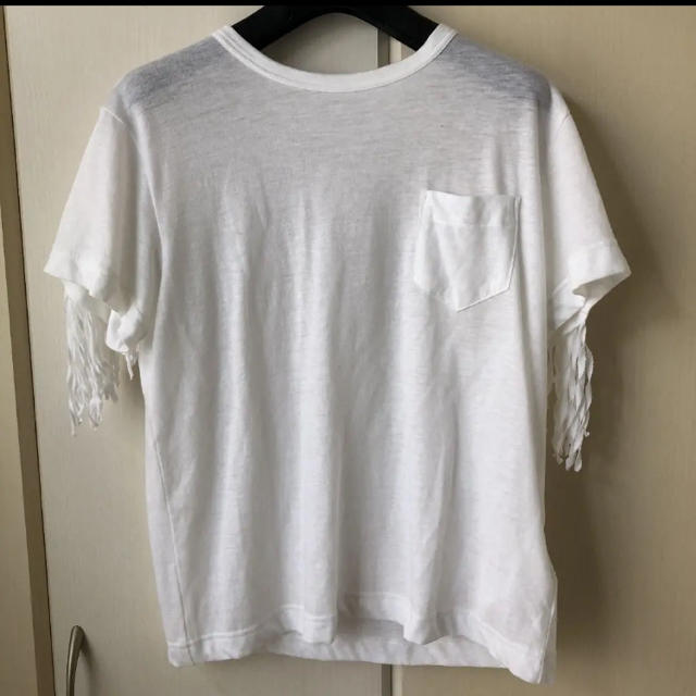 sacai - sacai バックフリンジTシャツの通販 by holic|サカイならラクマ sacai フリンジ付きTシャツ